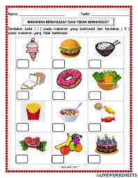 Makanan berkhasiat dan tidak berkhasiat. Actividad Online De Makanan Berkhasiat Dan Tidak Berkhasiat Para Prasekolah