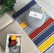 Multicolor Rectangular Rug Living Room Rug Pad Crochet Large Etsy Rugs On Carpet Pink Nursery Rug Cotton Carpet