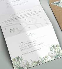 Greenery Wedding Invitation Concertina Wedding Invitation Etsy Modern Wedding Invitations Templates Folded Wedding Invitation Wedding Invitations