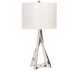 Beautiful Clean Design This Devonne 27 Quot Table Lamp Features A Chrome Base And Chrome Abstract Stand The Shade Is A Rou Table Lamp Lamp Chrome Table Lamp