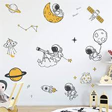 Why are diy vinyl car decals a great project? Buy Wall Stickers Astronaut Planet Outer Space Stars Diy Vinyl Removable Large Wall Decals Art Decorations Decor For Kids Boys Bedroom Living Room Playing Room Murals Online In Turkey B0924bw8ps