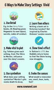 It is one of the essential elements of building and writing a good story. 6 Setting Examples Effective Story Settings Now Novel Book Writing Tips Novel Writing Writing Words