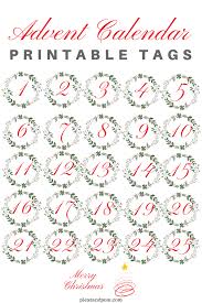 Advent Calendar Printable Tags Printable Advent Calendar Advent Calendars For Kids Christmas Advent Calendar
