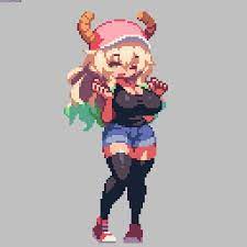 さくえもン on twitter 動くルコアさん ドット絵 ピクセルアート イラスト