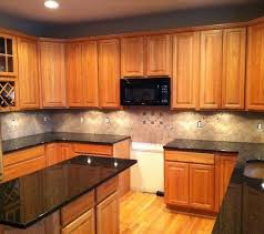 Light Colored Oak Cabinets With Granite Countertop Products Kitchen Backsplash With Grani Modern Kitchen Countertops Trendy Kitchen Backsplash Kitchen Design