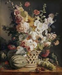 Fruits Et Fleurs Dans Une Corbeille D Osier Musee Des Beaux Arts De Lyon Peinture Fleurs Les Arts Comment Peindre