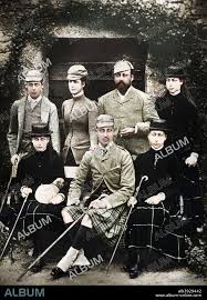 The Prince and Princess of Wales in shooting dress, 1900. Artist: Russell & Sons. - Album alb3929442