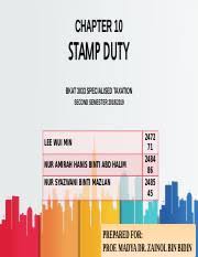 The ministry further advised that companies and/or corporations to keep the cost for materials and services separate in a service agreement as ad valorem duty will only be imposed on the services portion and the applicable stamp duty will therefore. Chapter 10 Stamp Duty Pptx Chapter 10 Stamp Duty Bkat 3033 Specialised Taxation Second Semester 2018 2019 Lee Wui Min Nur Amirah Hanis Binti Abd Halim Course Hero