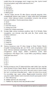 Soal Latihan Tes Kompetensi Bidang Bidan Kebidanan Pendidikan Kewarganegaraan Pendidikan Kewarganegaraan