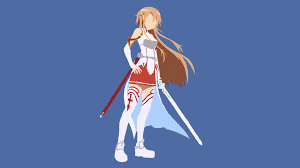 You can comment any anime character you want me to do next for a desktop a. Sword Art Online Yuuki Asuna Vectors Anime Vectors Simple Background Wallpapers Hd Desktop And Mobile Backgrounds
