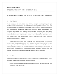 Contoh penulisan jurnal reflektif (praktikum). Contoh Penulisan Jurnal Mingguan Praktikum Cute766