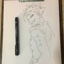 149 Likes 4 Comments William Gomes Will Goomes On Instagram Ban Lineart In Progress Art Ani Anime Drawings Sketches Fan Art Drawing Anime Lineart