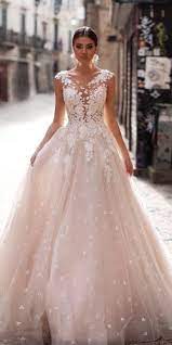 21 Peach Blush Wedding Dresses You Must See Peach Blush Wedding Dress Peach Wedding Dress Blush Bridal Gowns