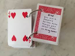 I punched holes along the left edge of all 52 cards in a standard deck. 52 Reasons I Love You Like Crazy Joanne Palmisano Design