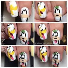 Uñas decoradas de dibujos animados. Manikyur Poshagovo Arte De Unas Disney Disenos De Arte En Unas Tutorial De Unas Decoradas