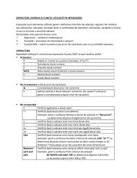 Șirul format din n caractere c. Baze De Date Operatori Expresii Si Functii Utilizate In