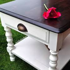 Junk Love Boutique This Adorable Off White End Table Is Distressed To Perfection And Has A Gorgeous Dark St Distressed End Tables End Tables White End Tables