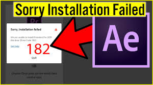Powerful tools let you quickly create videos that look and sound professional, just how you want. How To Fix Sorry Installation Failed Adobe After Effects Error Code 182 Youtube