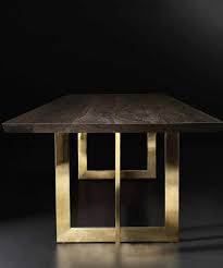 Rh Modern S Wythe Live Edge Dining Table With Brass Legs Luxury Dining Tables Dining Table Legs Furniture Dining Table