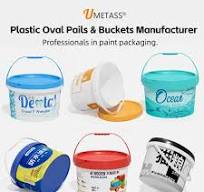 6L 1.5 Gallon Food Grade Oval Plastic Pail with Handle for ...