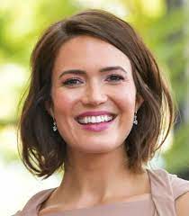 This type of hair will look good on casual dresses. Mandy Moore Is Honored With A Star On The Hollywood Walk Of Fame On Mandy Moore Short Hair Mandy Moore Hair Wavy Bob Haircuts