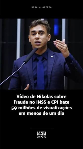 O vídeo em que o deputado Nikolas Ferreira (PL-MG) explica a fraude  bilionária no Instituto Nacional do Seguro Social (INSS) e pede apoio para  a instauração da “CPI do roubo dos aposentados” ...