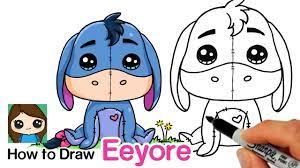 Online exclusive eeyore gift bundle with sound. How To Draw Eeyore Winnie The Pooh Youtube