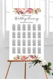 Floral Wedding Seating Charts Diy Seating Chart Download