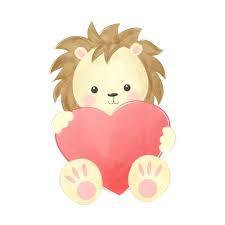 Cute Lion Hugging Red Heart Lion King Clipart Adorable Animal Png And Vector With Transparent Background For Free Download Cute Lion Baby Shower Background Animals
