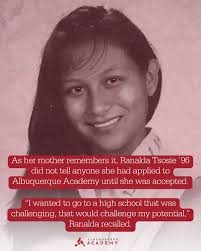 💡 Alumni Spotlight: Ranalda Tsosie '96 ✨ ㅤAlumni Council member Ted Alcorn  '01 talked to Ranalda about her youth, how she chose Albuquerque Academy,  her experience at the Academy, and her