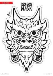 Can you colour in the picture for the new year? Printable Chinese New Year Dragon Mask Novocom Top