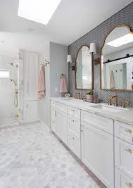 Tour my marble master bathroom with mixed metal finishes and a wood lattice floor inlay! Marble Master Bathroom In San Diego Transitional Bathroom San Diego By Signature Designs Kitchen Bath Houzz