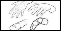 The reason that drawing hands is so challenging is because there are so many forms that have to be drawn in perspective. Draw Anime Manga Hands And Feet How To Draw Manga Hands And Feet Manga Drawing Tutorials Drawing How To Draw Anime Manga Comics Illustrations Drawing Lessons