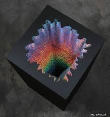 نتيجة بحث الصور عن تقنيات الخداع البصري Jen Stark Art Holographic Paper