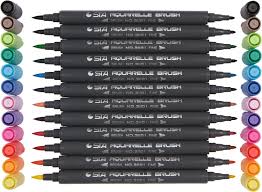 Sta aquarelle coloring brush pen coloring brush pen sketch. Amazon Com 12 Colors Dual Tips Brush Pens Non Toxic Sta Colors Cartoon Graffiti Art Sketch Markers Watercolor Pen For Coloring Crafting And Drawing Writing Planning Art Project