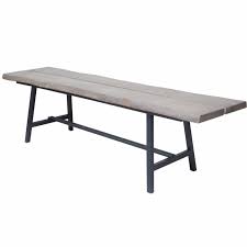4.5 out of 5 stars. Industrial Mindi Wood Rectangular Kitchen Dining Bench Black Steel Frame