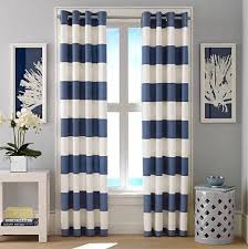 Coastal Nautical Window Treatments Bedroom Decor Panel Curtains Striped Curtains