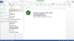 Cara Membuat Kop Surat Di Microsoft Word 2013 Youtube
