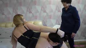 Goddess Valeria sits on slave face in front of mom - ThisVid.com