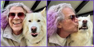 Blowing raspberries with my main squeeze! Note the look of “husky  tolerance”