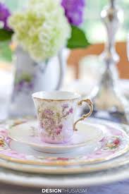 The arrangement for a single diner is called a place setting. Antique Dishes How To Set A Beautiful Table With A Mix Of Vintage China