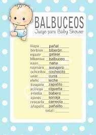 Abecedario pide a uno de los participantes de la fiesta que empiece el juego, diciendo en voz alta un nombre que. Balbuseo Palabras Corectas Baby Shower Juegos Invitaciones Baby Shower Baby Shower Nina