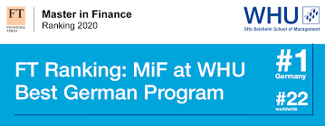 Johns hopkins university offers a master of science program in finance through their highly regarded carey business school. Ft Ranking Mif An Der Whu Ist Bestes Deutsches Programm Whu