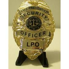 Loss Prevention Security Officer Deluxe Gold Eagle Top Badge Full Size Security Officer Gold Eagle Prevention