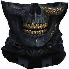 Black Gold Gothic Face Mask Wrap In 2021 Face Wrap Fashion Face Mask Cool Masks