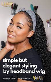 Deep Wave Affordable Headband Wig Get Free Trendy Headband In 2021 Protective Hairstyles For Natural Hair Wigs Headband Wigs