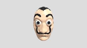 Salvador dali money heist la casa de papel jumpsuit xmas halloween costume +mask. Dali Mask La Casa De Papel 3d Model By Lopesej Lopesej C81404e