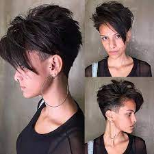 Use your short crop to display an array of hues, creating a unique take on ombre. 21 Cool Undercut Designs For Badass Women Stayglam Undercut Long Hair Short Hair Haircuts Funky Short Hair