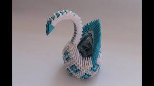 Оригами звезда модульная modular origami star. How To Make A 3d Origami Diamond Pattern Swan Youtube