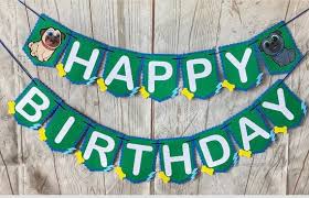 Puppy Dog Pals Birthday Banner Puppy Pal Decoration Puppy Etsy Birthday Banner Dogs And Puppies Birthday